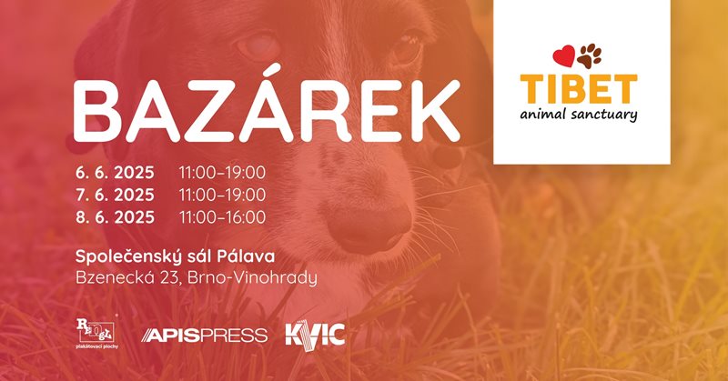 Zveme vás na další charitativní bazárek pro Útulek Tibet