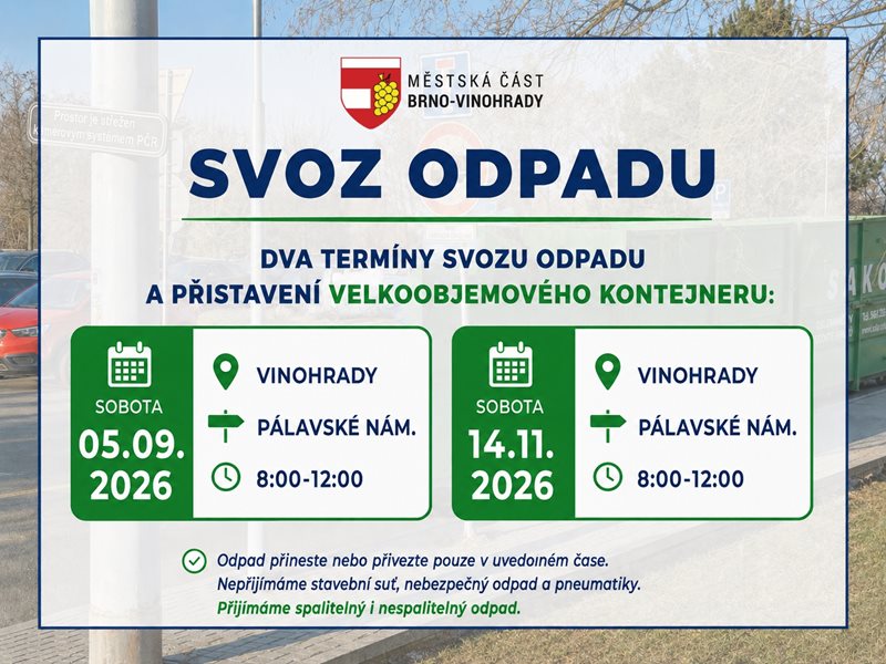 Sběrné dny 5.9. a 14.11.2026