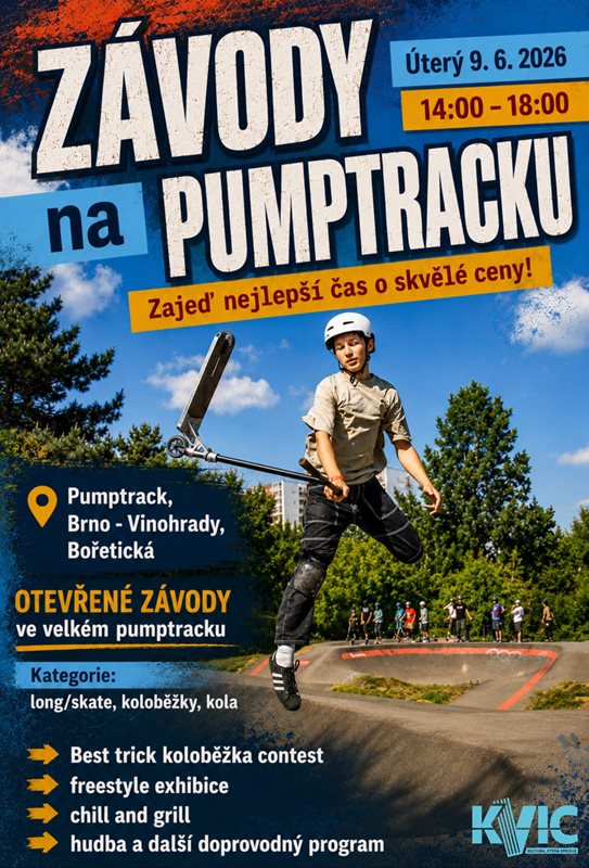 Otevřené závody na Vinohradském Pumptracku & SCOOTER Best Trick